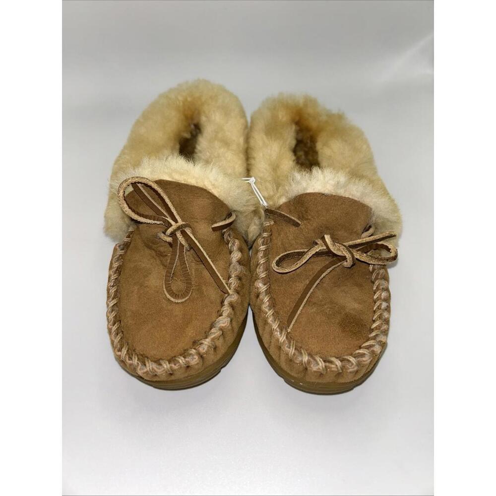 🔥🔥SOLD🔥🔥NEW LL Bean Wicked Good Moccasins Tan Suede Women's Size 6 Brown Slipper